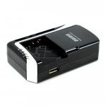 Wholesale Smart USB Universal Battery Charger Rectangle (Black)